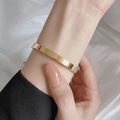 The Minimalist Slab - High-Polish Bangle