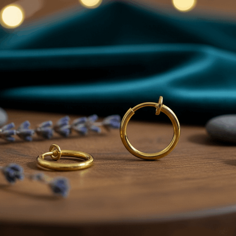 The Golden Clip - Classic Gold Clip-On Hoops