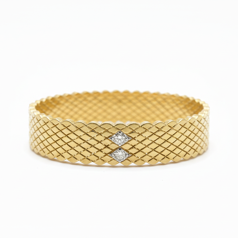 Golden Mesh Sparkle Bangle