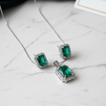 Royal Emerald-Cut Halo - Duo Set
