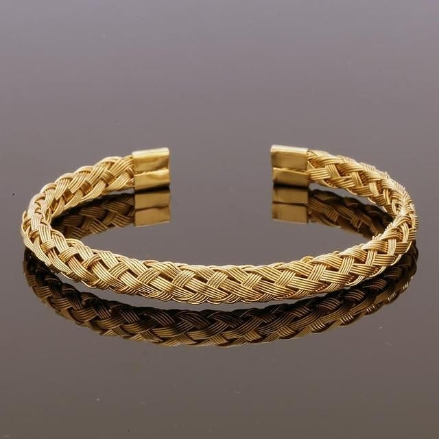 Woven Mesh Cuff Bangle