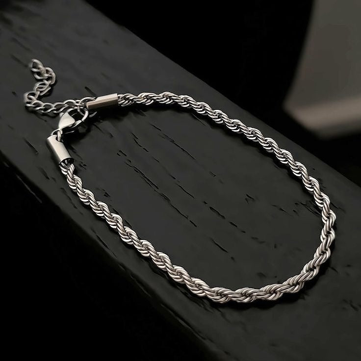 Silver Twisted Chain Bracelet