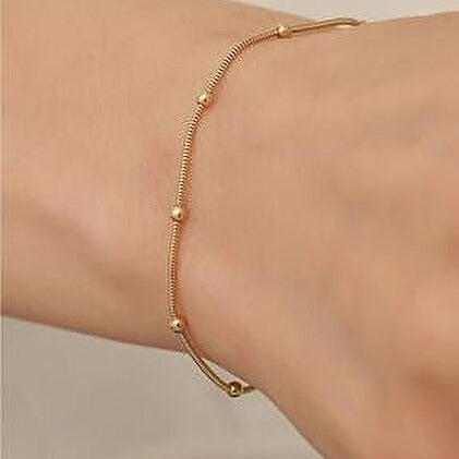 Beaded Snake Chain Bracelet