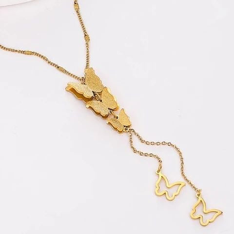 Butterfly Drop Necklace