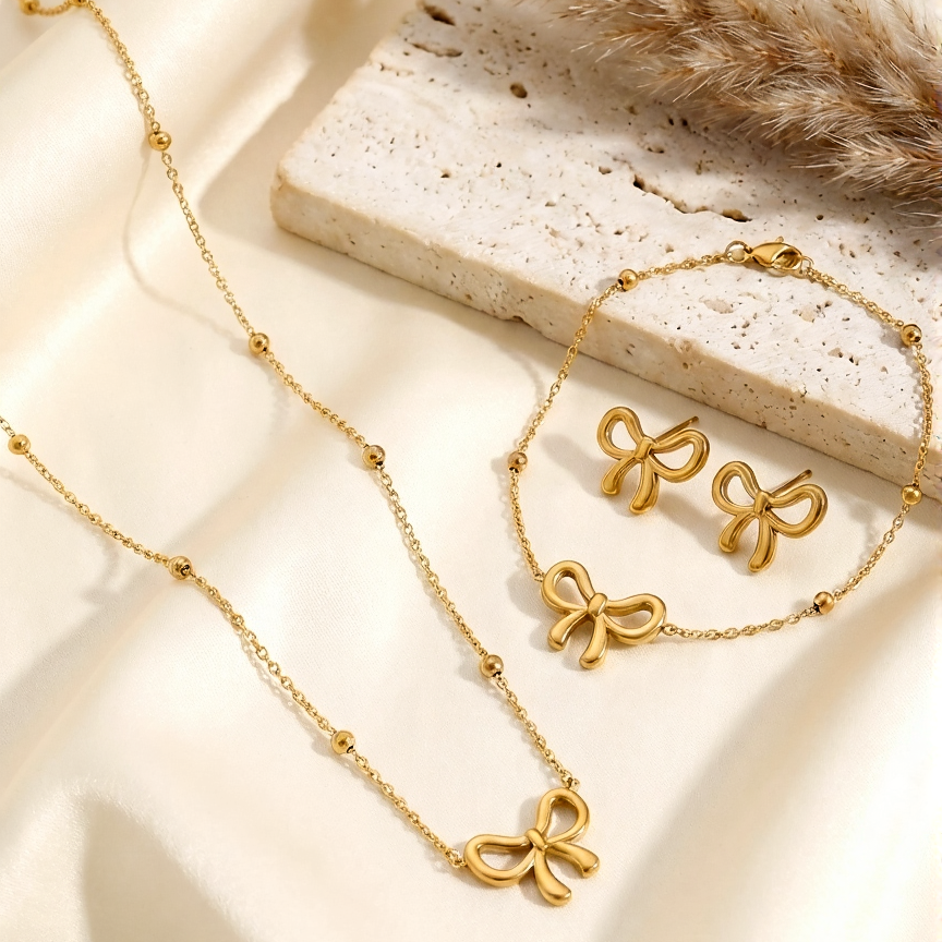 Bow Trio Jewelry Set
