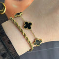 Clover & Twisted Rope Bracelet Stack
