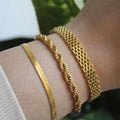 Signature Luxe Golden Bracelet Stack – Set of 3
